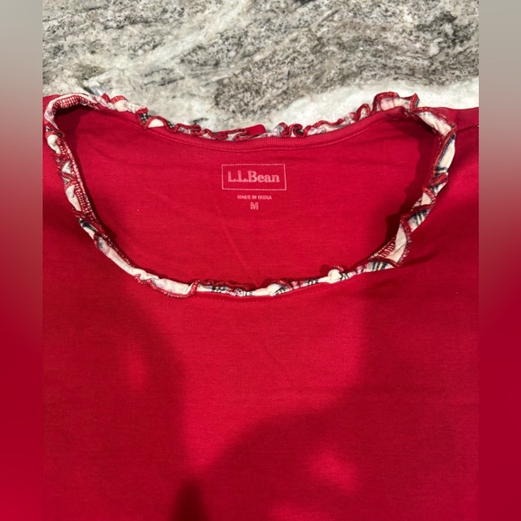 L.L. Bean Women's Red Long Sleeve Top/Size M - Picture 7 of 9